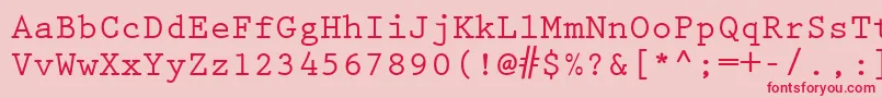 KeyboardEliteSsiBold Font – Red Fonts on Pink Background