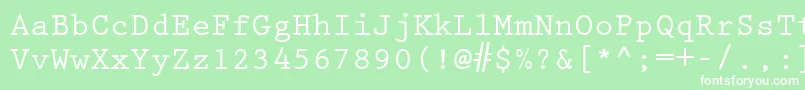 KeyboardEliteSsiBold Font – White Fonts on Green Background