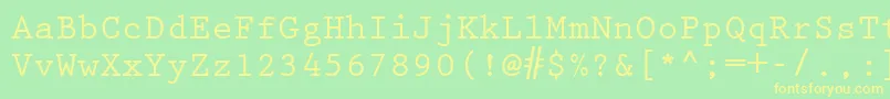 KeyboardEliteSsiBold Font – Yellow Fonts on Green Background