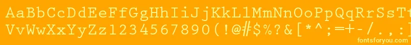 KeyboardEliteSsiBold Font – Yellow Fonts on Orange Background