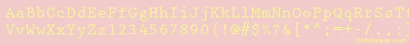 KeyboardEliteSsiBold Font – Yellow Fonts on Pink Background