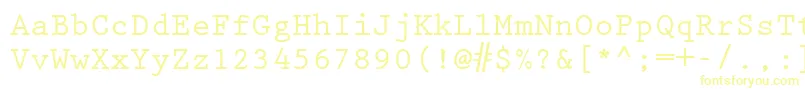 KeyboardEliteSsiBold Font – Yellow Fonts on White Background