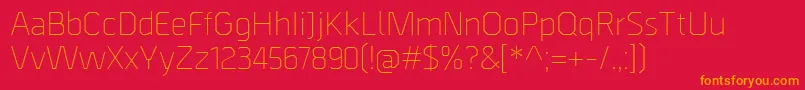 BordaLight Font – Orange Fonts on Red Background