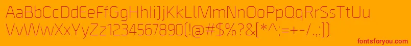 BordaLight Font – Red Fonts on Orange Background