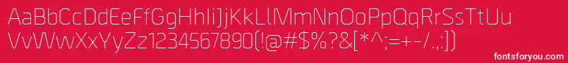 BordaLight Font – White Fonts on Red Background