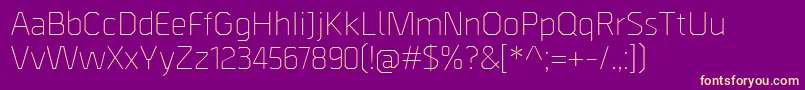 BordaLight Font – Yellow Fonts on Purple Background