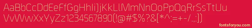 BordaLight Font – Yellow Fonts on Red Background