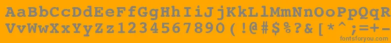 CourierBoldRegular Font – Gray Fonts on Orange Background