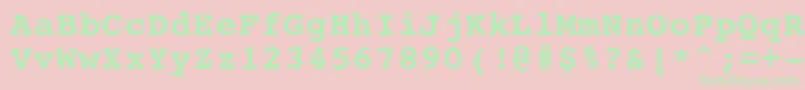 CourierBoldRegular Font – Green Fonts on Pink Background