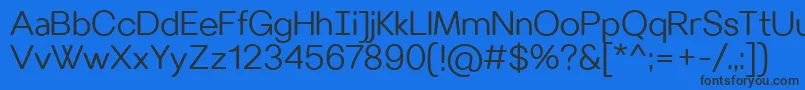 VillerayroundedSemilight Font – Black Fonts on Blue Background