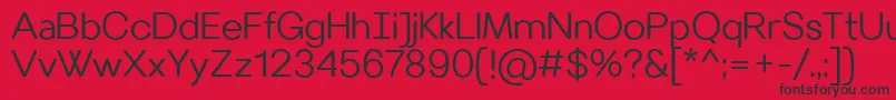 VillerayroundedSemilight Font – Black Fonts on Red Background