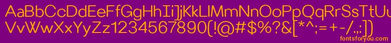 VillerayroundedSemilight Font – Orange Fonts on Purple Background