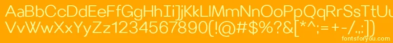 VillerayroundedSemilight Font – Yellow Fonts on Orange Background