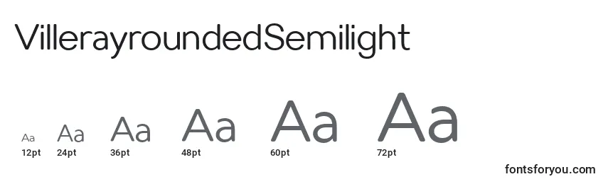 Größen der Schriftart VillerayroundedSemilight