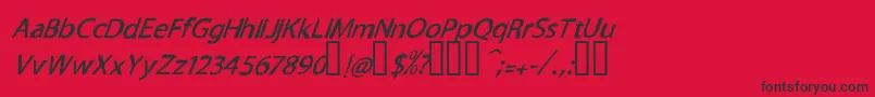 TnewproNormalitalic Font – Black Fonts on Red Background