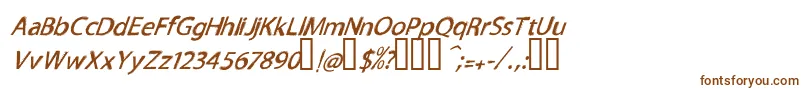 TnewproNormalitalic Font – Brown Fonts on White Background