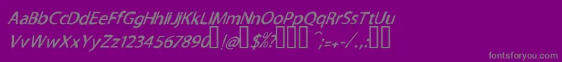 TnewproNormalitalic-Schriftart – Graue Schriften auf violettem Hintergrund