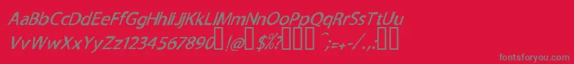TnewproNormalitalic Font – Gray Fonts on Red Background