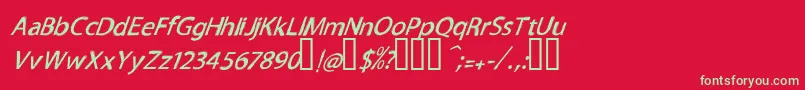 TnewproNormalitalic Font – Green Fonts on Red Background