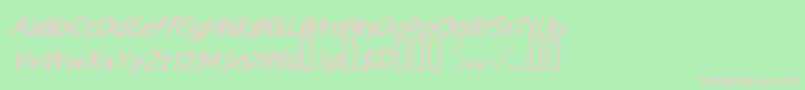 TnewproNormalitalic Font – Pink Fonts on Green Background