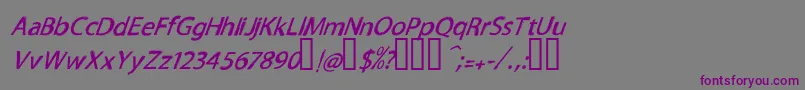 TnewproNormalitalic Font – Purple Fonts on Gray Background