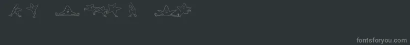 IceStarsIi-Schriftart – Graue Schriften auf schwarzem Hintergrund