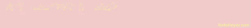 IceStarsIi Font – Yellow Fonts on Pink Background