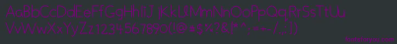 Шрифт Dpelionora – фиолетовые шрифты на чёрном фоне