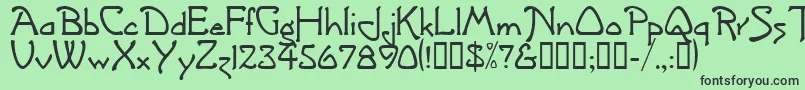 Argonaut Font – Black Fonts on Green Background