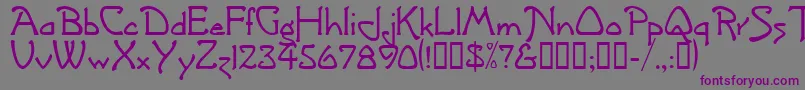 Argonaut-Schriftart – Violette Schriften auf grauem Hintergrund