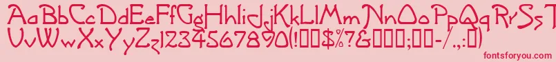 Argonaut Font – Red Fonts on Pink Background