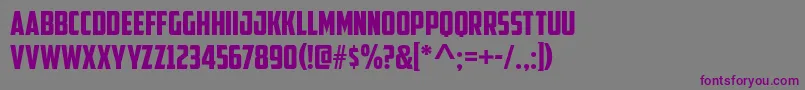 Шрифт AmericanCaptain – фиолетовые шрифты на сером фоне