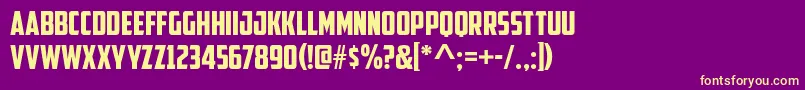 Police AmericanCaptain – polices jaunes sur fond violet