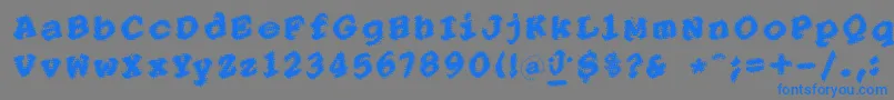 PointersistersBold Font – Blue Fonts on Gray Background
