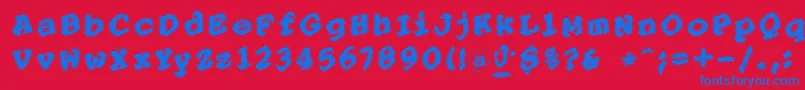 PointersistersBold Font – Blue Fonts on Red Background