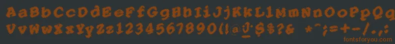 PointersistersBold-fontti – ruskeat fontit mustalla taustalla