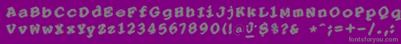 PointersistersBold Font – Gray Fonts on Purple Background