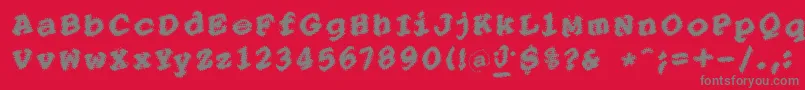 PointersistersBold Font – Gray Fonts on Red Background