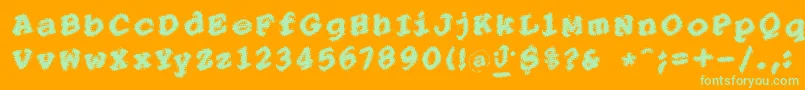 More about PointersistersBold Font PointersistersBold Font – Green Fonts on Orange Background