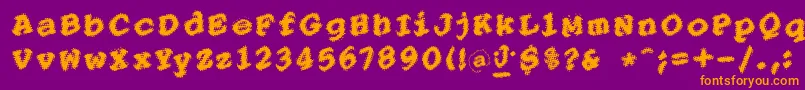 PointersistersBold Font – Orange Fonts on Purple Background