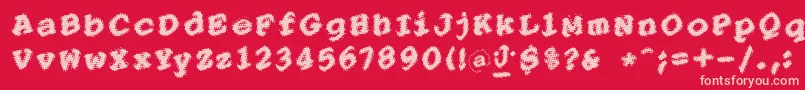 PointersistersBold Font – Pink Fonts on Red Background