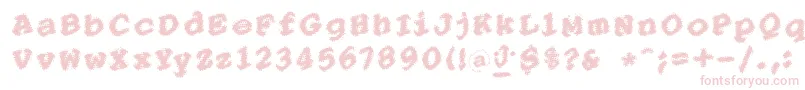 Police PointersistersBold – polices roses sur fond blanc