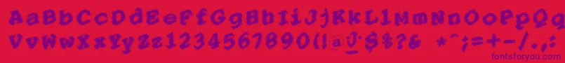 fuente PointersistersBold – Fuentes Moradas Sobre Fondo Rojo