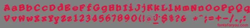 PointersistersBold Font – Red Fonts on Gray Background
