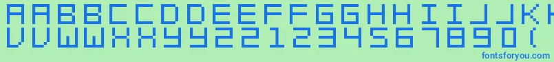 Swft Font – Blue Fonts on Green Background