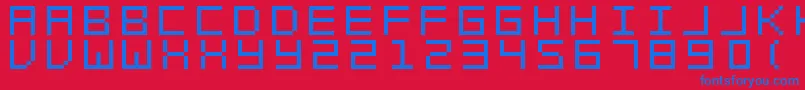 フォントSwft – 赤い背景に青い文字