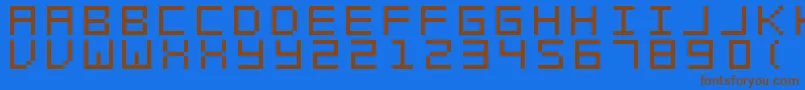 Swft Font – Brown Fonts on Blue Background
