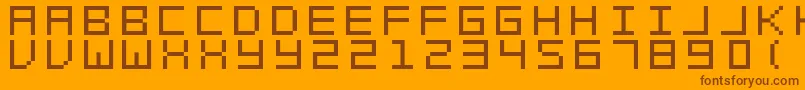 Swft Font – Brown Fonts on Orange Background