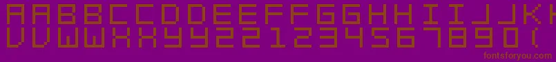 フォントSwft – 紫色の背景に茶色のフォント