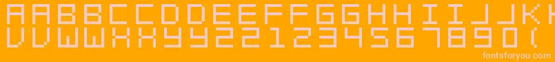 Swft-fontti – vaaleanpunaiset fontit oranssilla taustalla